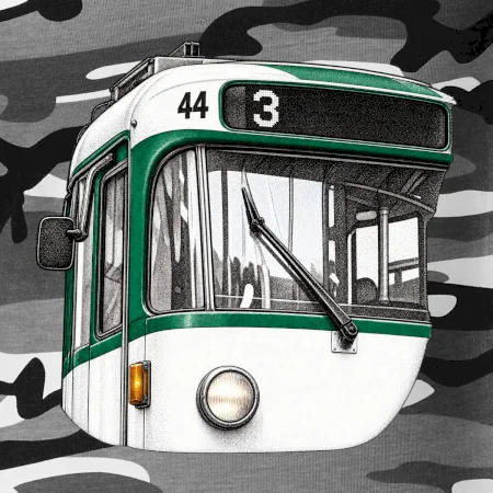 Detail čela T3R SLF tečkovaná perokresba