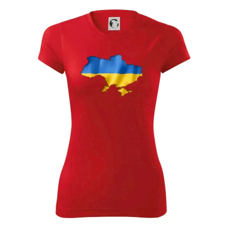 Ukrajina vlajka mapa