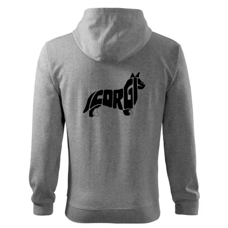 Corgi - nápis v tele