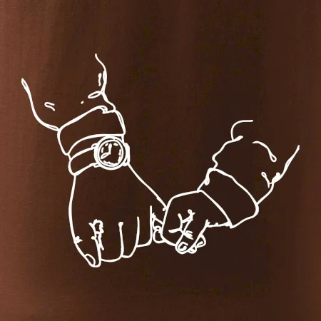 Otec a syn ruky obrys