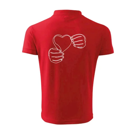 Ruka držiaca srdce jedným ťahom