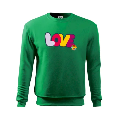 Love nápis s kvetinou