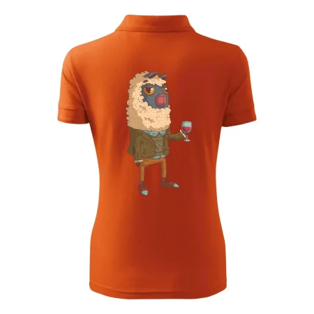 Alpaka s vínom muž