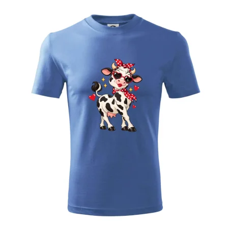 Retro krava so srdiečkami
