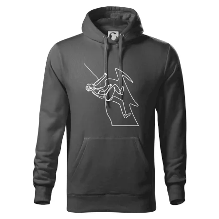 Lezec na skale jedným ťahom