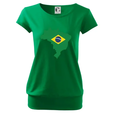 Brazília vlajka v mape