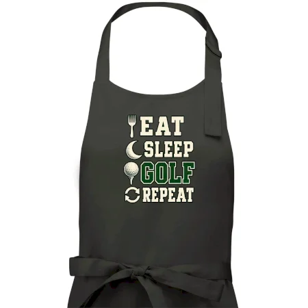 Eat sleep golf repeat typografie