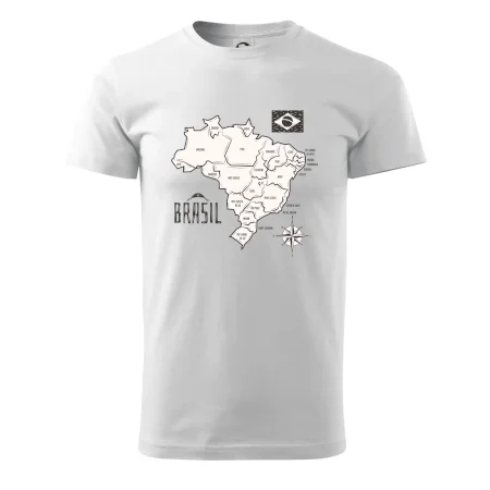 Brazília mapa s názvami regiónov