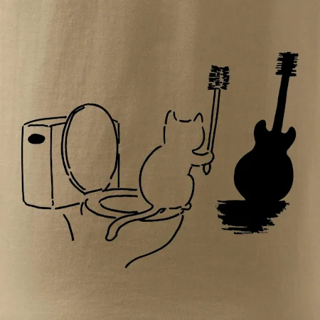 Mačka a gitara WC