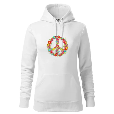 Peace symbol červené kvety