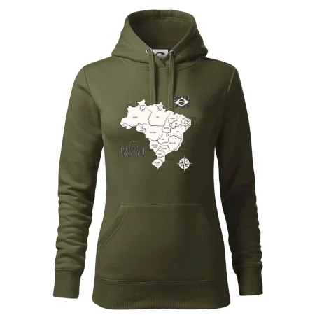 Brazília mapa s názvami regiónov