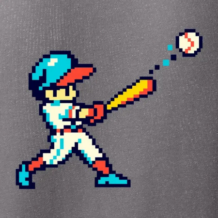 Baseballový hráč pixel art