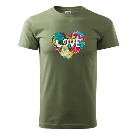 Love nápis květovaný