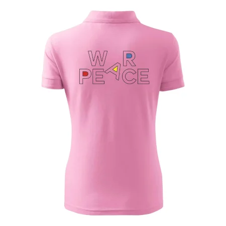 War, peace - farebný nápis