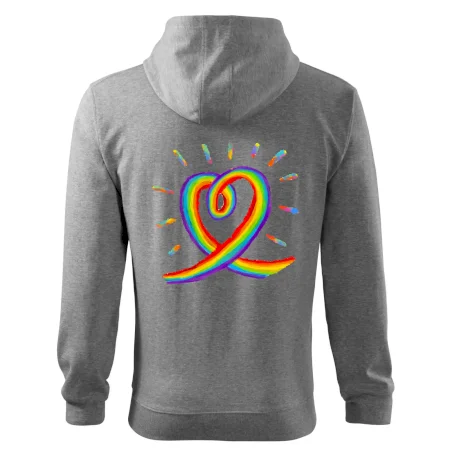 Srdce pride dúha kreslená