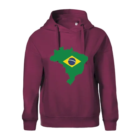 Brazília vlajka v mape