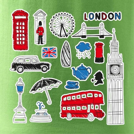 Velká Británie - kreslené ikonky