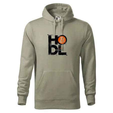 Hodl velký nápis a logo BTC