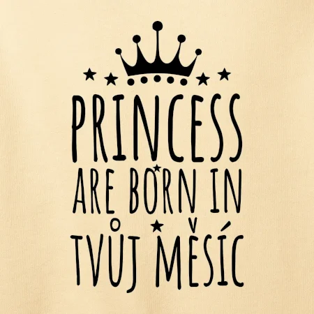 Princesses are born in (Vlastný nápis mesiac narodenia)