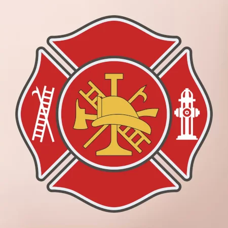 Fire department logo červené