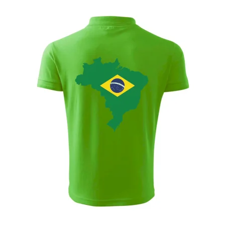 Brazília vlajka v mape