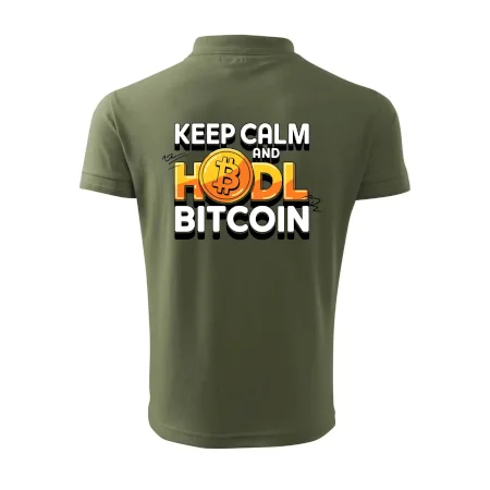 3D nápis Keep Calm and HODL Bitcoin