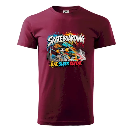 Skateboard ve street stylu eat sleep repeat