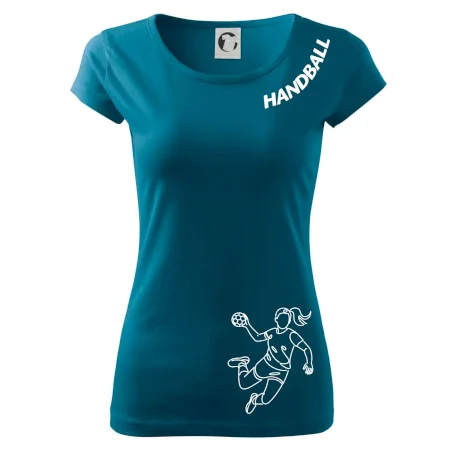 Handball nápis šikmo - dievča