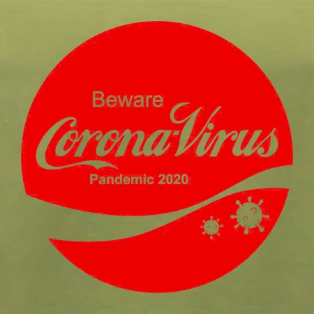 Corona virus pandemic logo