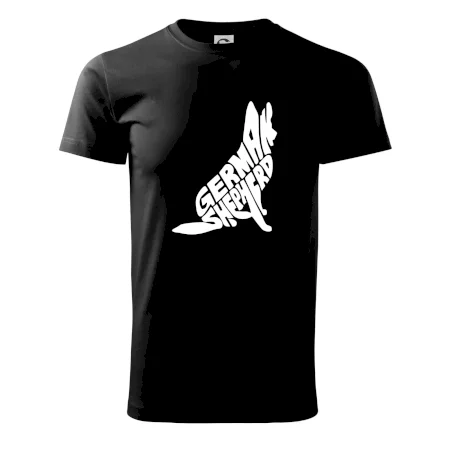 Nemecký ovčiak sediaci napis