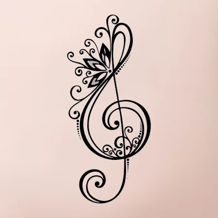 Husľový kľúč kvety