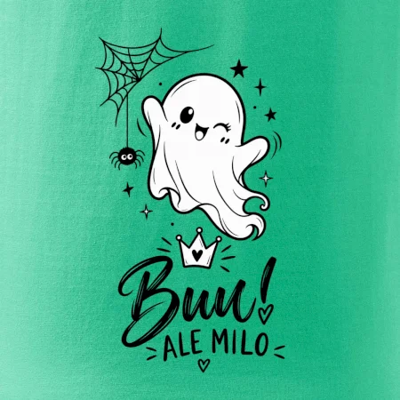 Buu ale milo - roztomilý duch čiernobiely