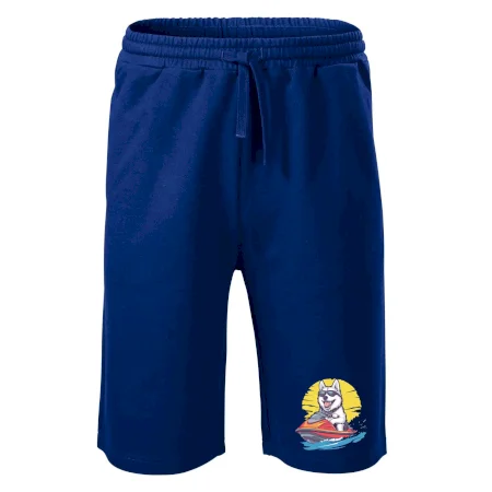 Husky na vodnom skútri