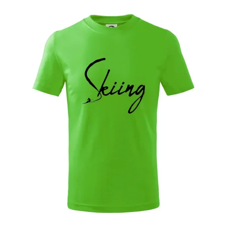 Skiing nápis lyžiar