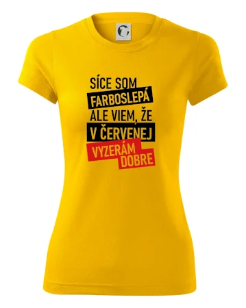 Síce som farboslepá, ale viem, že v červenej vyzerám dobre