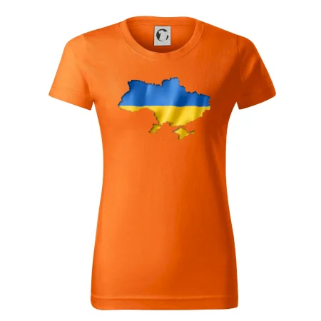 Ukrajina vlajka mapa