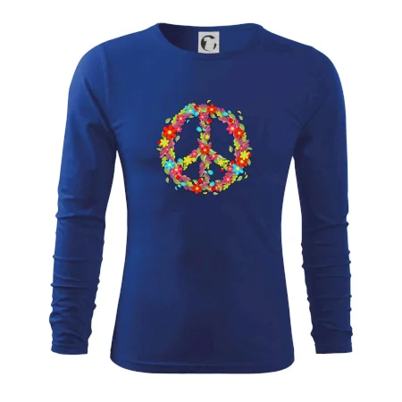 Peace symbol červené kvety