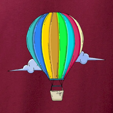 Teplovzdušný balón v oblakoch