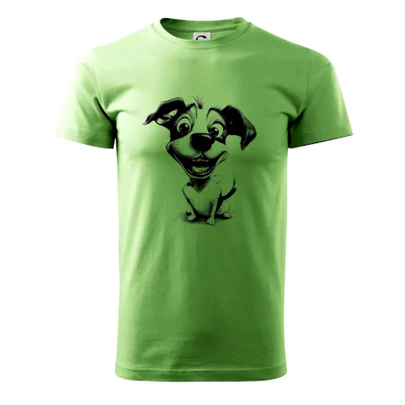 Čiernobiela karikatúra Jack Russell teriér