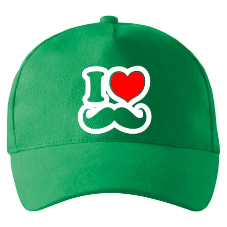 i love mustache - obrys