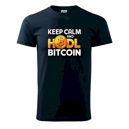 3D nápis Keep Calm and HODL Bitcoin