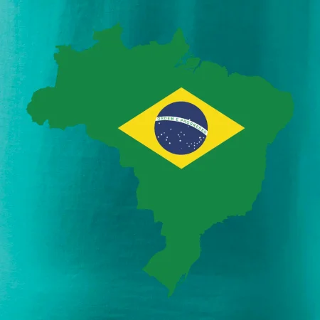 Brazília vlajka v mape