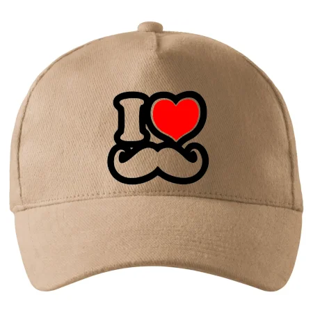 i love mustache - obrys