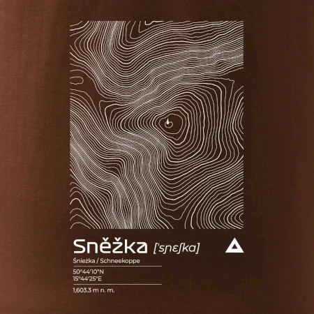 Snežka - vrstevnice v obdĺžniku