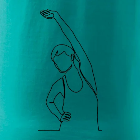 Preťahujúca sa žena jedným ťahom