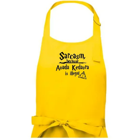 Harry - Sarcasm, because Avada Kedavra is illegal
