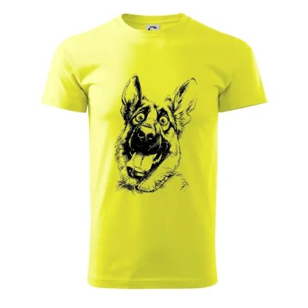 Čiernobiela karikatúra Nemecký ovčiak