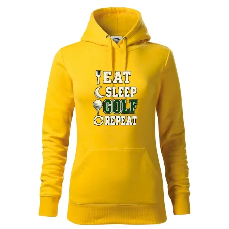 Eat sleep golf repeat typografie