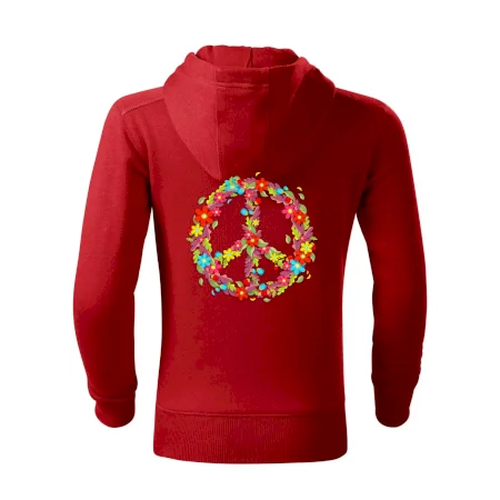 Peace symbol červené kvety