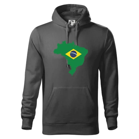 Brazília vlajka v mape